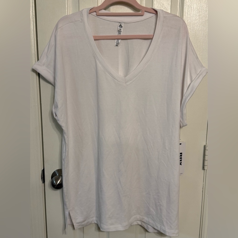 RBX White V-Neck Short Sleeve Tee